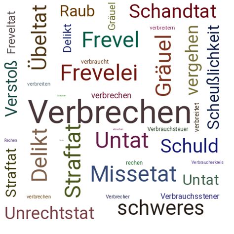 verbrechen synonym|verbrechen duden.